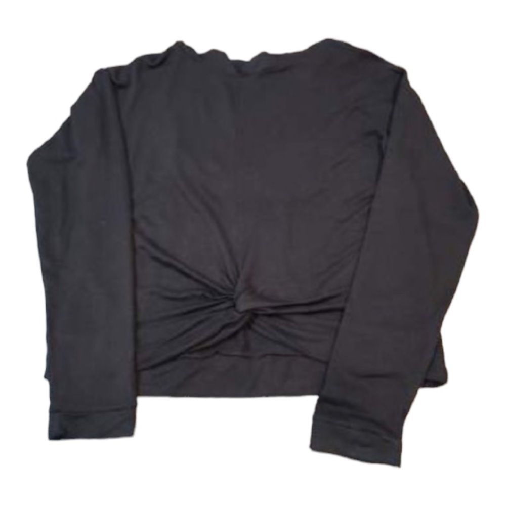 𝅺Zella Front Twist Black Lightweight Hoodie Size XL